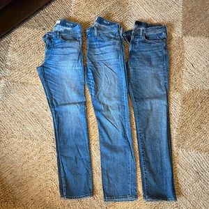 3 pairs men's Madewell Slim jeans - 30x32, 31x32, 30x32